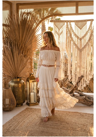Fashion Cocktail Desert Oasis Organik Pamuk Kat Kat Katmanlı Doğal Dokulu İspanyol Kollu Tanrıça Silüeti Smocked Detaylı Çingene Bluz Maksi Etek Takım ekru Fashion Cocktail Desert Oasis Organik Pamuk Kat Kat Katmanlı Doğal Dokulu İspanyol Kollu Tanrıça Silüeti Smocked Detaylı Çingene Bluz Maksi Etek Takım ekru