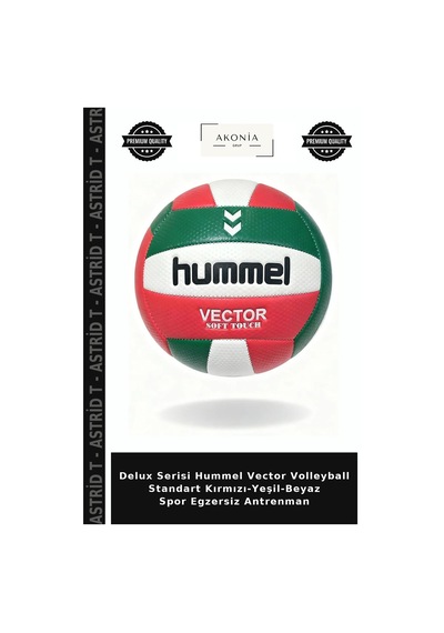Delux Serisi Hummel Vector Volleyball Standart Kırmızı-yeşil-beyaz Spor Egzersiz Antrenman Çok Renkli