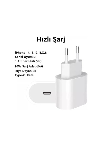 İphone 20 Watt Usb-c Hızlı Şarj Güç Adaptörü
