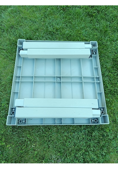 Evko Mobilya Rattan 90x90 Masa, Plastik Masa, Bahçe Balkon Teras Masası, Kare Masa, Dış Mekan Masası Cappuccino