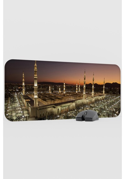 Mescid-i Nebi Medine V2 70x30 Xl Gaming Kauçuk Kaymaz Taban Mouse Pad Fare Altlığı