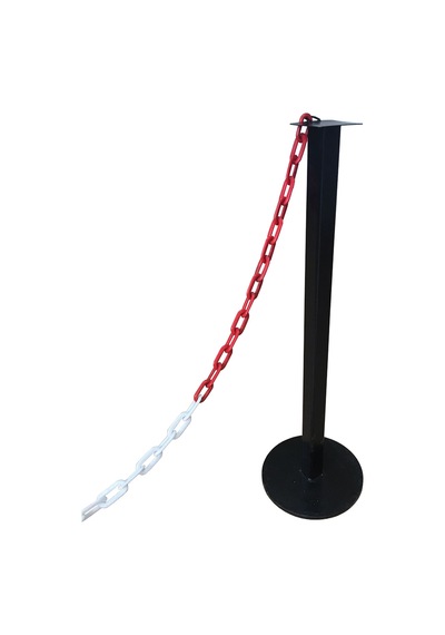 Güvenlik Şeridi Yönlendirme Bariyeri Zincirli Metal Duba Demir Bariyer 86 Cm 1.5mm