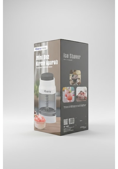 Mini Buz Kırıcı Ice Shaver Manuel, Bpa Free, Paslanmaz Çelik Bıçaklı, Taşınabilir Buz Rendesi Beyaz