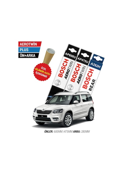 Bosch Aerotwin Plus Skoda Yeti Ön Arka Silecek (2009-2016) Bosch Aerotwin Plus Skoda Yeti Ön Arka Silecek (2009-2016)