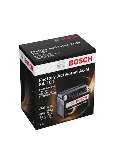 Bosch Fa101 Ytx7l-bs 12v 6 Ah Bakımsız Motosiklet Aküsü