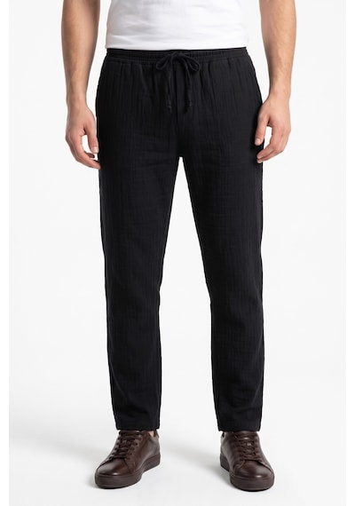 Mösyö Erkek Baggy Kalıp Müslin Kumaş Pantolon Bgl-st05592 Siyah
