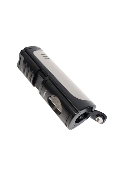 Parmida 3 Torch Pürmüz Kesici & Delicili Siyah Gunmetal Metal Puro Çakmağı - Tr9524