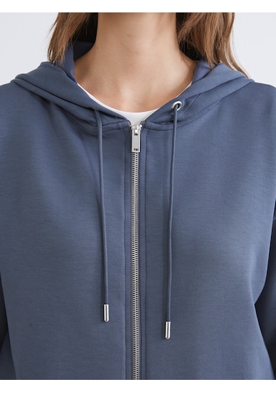 Lcw Everyday Antrasit Kapüşonlu Oversize Kadın Fermuarlı Sweatshirt