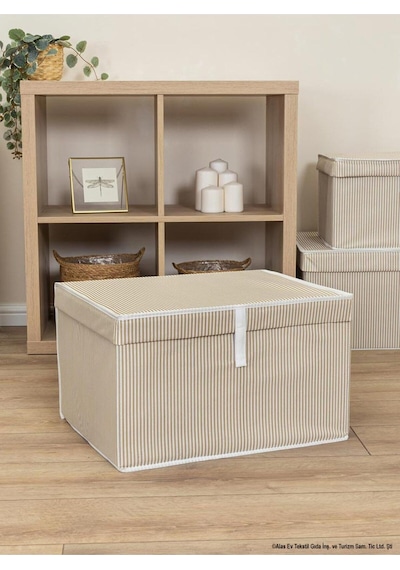 Çok Amaçlı Kutu Maxi Organizer - Hurç - Düzenleyici Nefes Alabilen Kumaş Beyaz Diğer