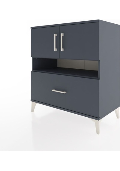 Hyperion Şifonyer 3 Raflı Tek Çekmeceli 2 Kapaklı 88x44x96 Antrasit-antrasit Antrasit Hyperion Şifonyer 3 Raflı Tek Çekmeceli 2 Kapaklı 88x44x96 Antrasit-antrasit Antrasit