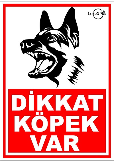 Köpek Var Pvc Uyarı Levhası