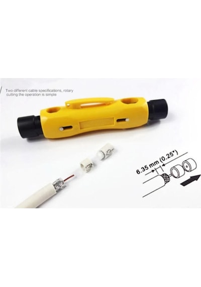 Kablo Soyucu Sıyırıcı Koaksiyel Rg11 - Rg6 - Rg56 Universal Kalem Tipi Kablo Soyucu