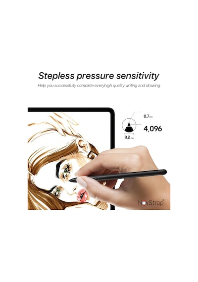 Novstrap Tablet Kalemi Stylus Spen Samsung Galaxy Tab S10 S9 S8 S7 Fe Ultra Plus S6 Lite İle Uyumlu