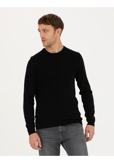Pierre Cardin Erkek Siyah Triko Kazak 50281823-vr046 Siyah