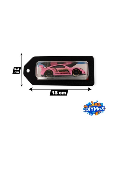 Die-cast Araba Anahtarlık Vitrini 1:64 Model Araba Sergileme Kutusu Slayt Kapaklı Koleksiyon Standı Siyah