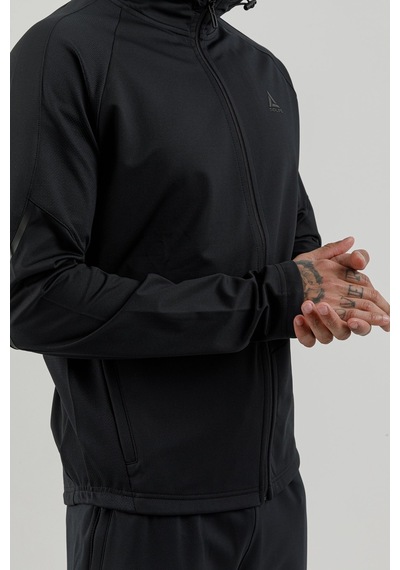 Airlife Power 22 Cr Line Tam Boy Fermuarlı Erkek Kapüşonlu Sweatshirt Siyah