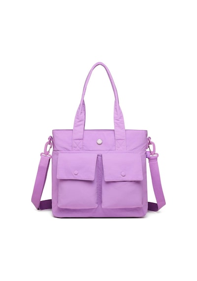 Smart Bags Mikro Poly Kumaş Büyük Boy Kadın Omuz Çantası 3345 Lila