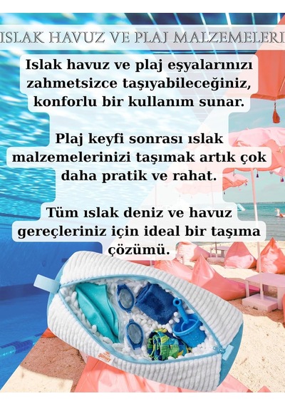 Çok Amaçlı Yıkama Çantası Ve Kurutma Filesi, 2'si 1 Arada Takım, Mavi, Xl Boyut Çok Renkli