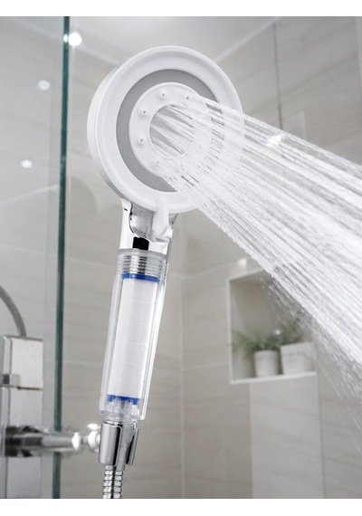 Mey İthalat Mineral Taşlı Filtreli Duş Başlığı Güçlü Su Basınçlı Banyo Başlığı Çok Renkli