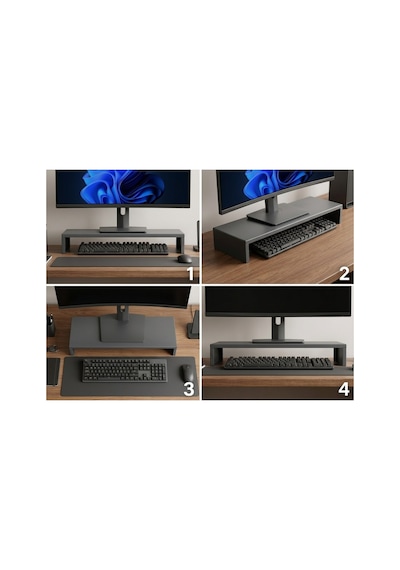 Monitör Standı & Monitör Yükseltici Organizer