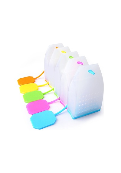 3 Pcs Silikon Çay Poşeti Süzgeçleri Bitkisel Infuser Filtre Difüzör Mutfak Aksesuarları Çok Renkli