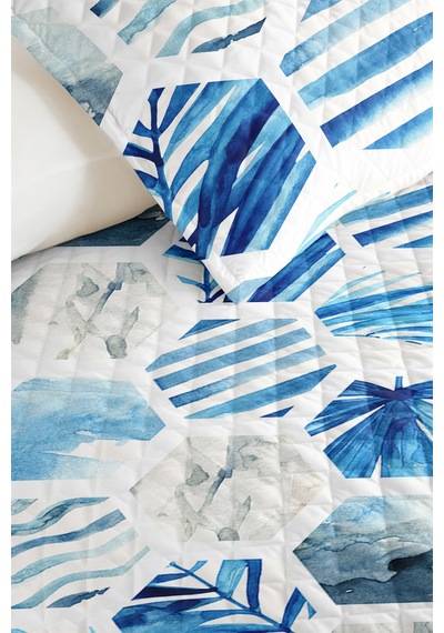 Mavi Tropikal Geometrik Genç Odası Tek Kişilik Pike Takımı - Marine 160x220 Cm Kapitone Yatak Örtüsü Dokulu Sis Gölgeliği Mavi Tropikal Geometrik Genç Odası Tek Kişilik Pike Takımı - Marine 160x220 Cm Kapitone Yatak Örtüsü Dokulu Sis Gölgeliği