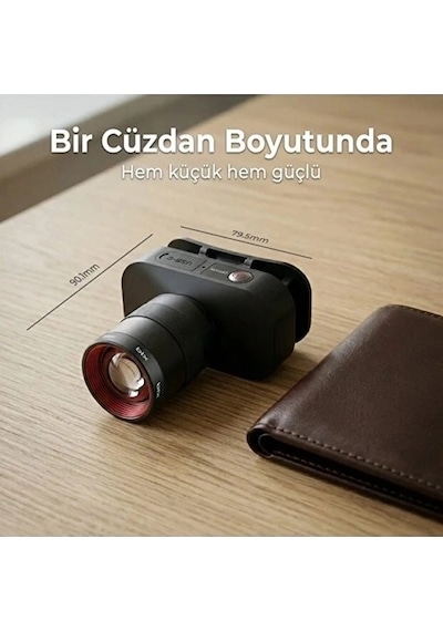 Bxt1fl 10w Şarj Edilebilir Kafa Feneri 750 Lümen 2500mah 4 Işık Modlu Zoom Özellikli Led Kafa Düz Renkli