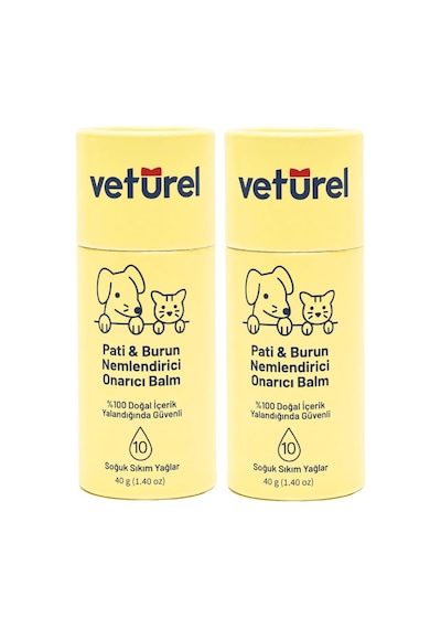 Pati Balm Kedi Köpek%100 Doğal Nemlendirici Stick Dirsek Burun Koruyucu Onarıcı Bakım - 2x40gr