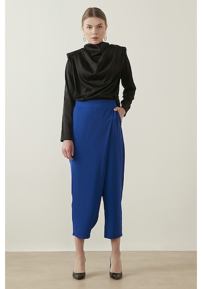 Mizalle Anvelop Saks Pantolon Saks Mavisi