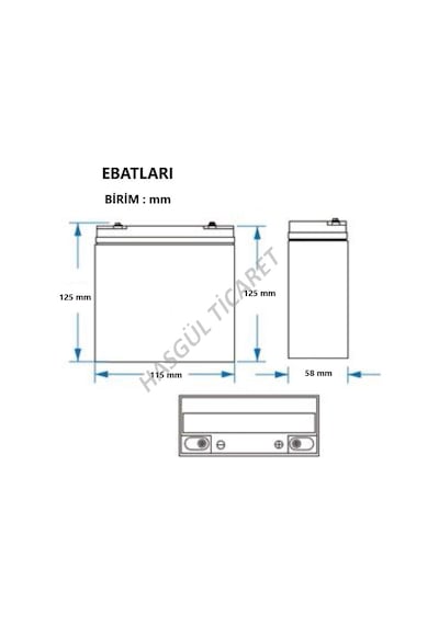 Hsgl Motorsiklet Akü 12n5l-bs Batarya 12v5ah/10hr Dik Akü N11.3926