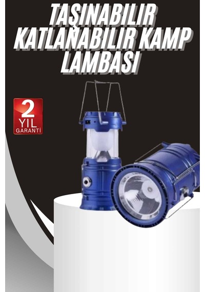 Kamp Lambası Solar Şarjlı Kızaklı Kamp Feneri Led Baaaaaa2-1c1f2