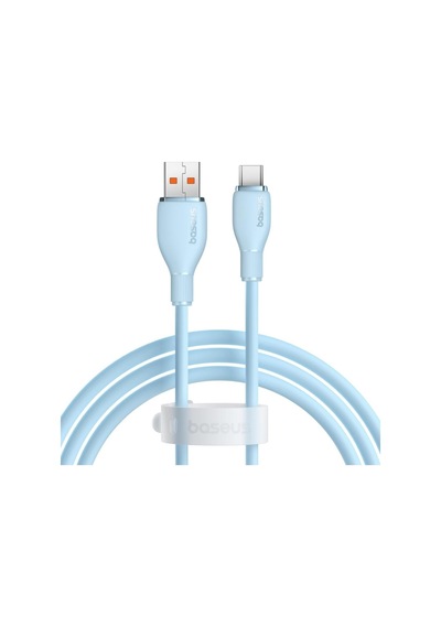 Baseus Pudding Usb To Type-c 100w Pd 2.0 Hızlı Şarj Kablosu 1.2 M Mavi