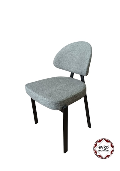Evko Mobilya Damla Sandalye, Mutfak Salon Sandalyesi, 2 Adet Sandalye, Metal Sandalye, Yemek Sandalyesi, Otel Cafe Restoran Sandalyesi Gri