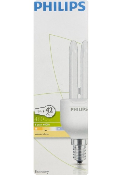 Philips 8w 42w 2700k Sarı Işık E14 Duylu İnce Duy Floresan Ampul