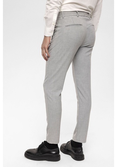 Antioch Erkek Aksesuar Detaylı Slim Fit Pantolon Açık Gri