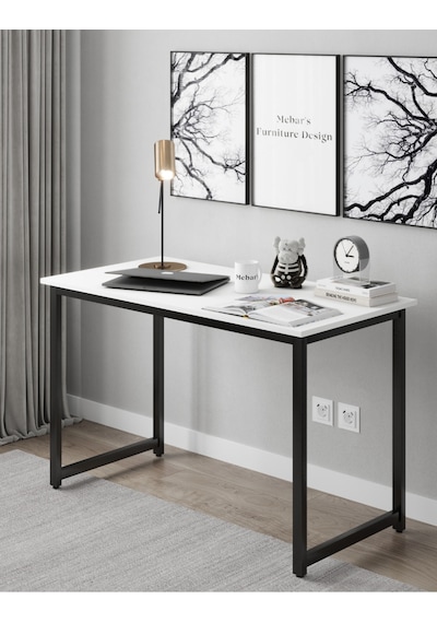 Narin Çalışma Masası Ofis Masası Bilgisayar Masası 120x60cm- Beyaz Beyaz Narin Çalışma Masası Ofis Masası Bilgisayar Masası 120x60cm- Beyaz Beyaz