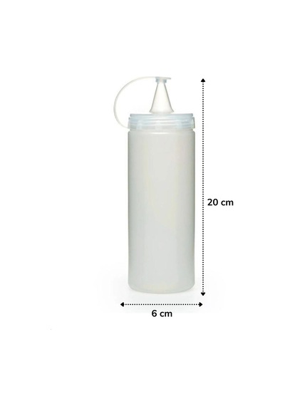 Şeffaf Kapaklı Sızdırmaz Yağlık Sosluk Şişesi Plastik Yağdanlık 400 Ml. Ap-9028 5468 Çok Renkli