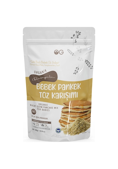 Organik Ruşeymli Bebek Pankek Toz Karışımı 300 Gr +8 Ay