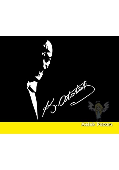 Atatürk Ve Imzası Oto Sticker, Çıkartma
