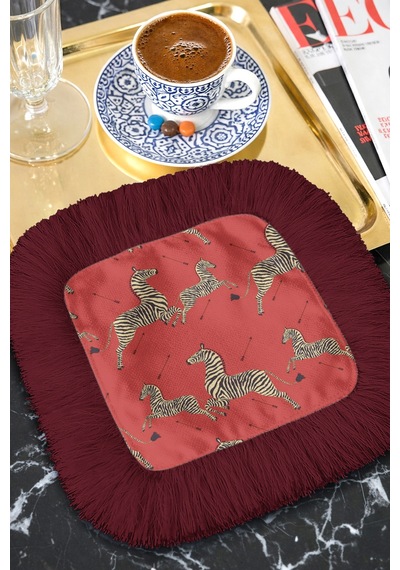 Zebra Desenli Saçaklı Sunum Dekorasyon Mendili-egzotik Afrika Bohem Kırmızı Bordo Kahve Yanı Peçete Pastel Orman Amber Zebra Desenli Saçaklı Sunum Dekorasyon Mendili-egzotik Afrika Bohem Kırmızı Bordo Kahve Yanı Peçete Pastel Orman Amber