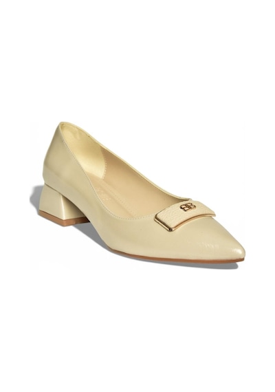 Fox Shoes Y820771260 Ten Rustik Alçak Topuklu Kadın Ayakkabı Ten