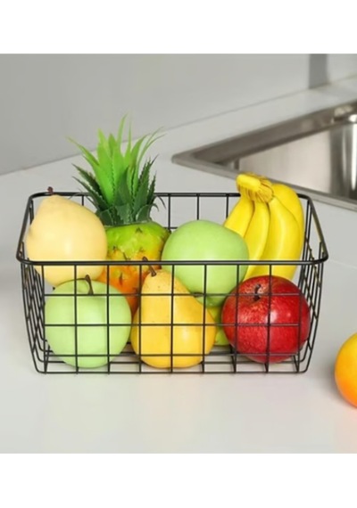 2 Adet Çok Amaçlı Sepet Organizer Banyo Düzenleyici Kiler Mutfak Organizer Dolap İçi Düzenleyici Met Diğer