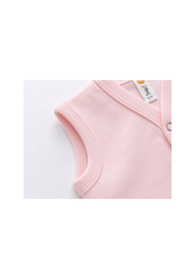 H&c Coolboy H & C %100 Pamuk 2'li Bebek Yeleği Çıtçıtlı Kolsuz İç Yelek 0-36 Ay Pembe