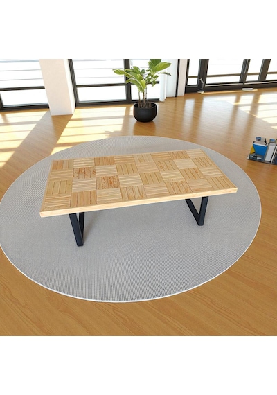 Orta Sehpa Ahşap Doğal Vernikli Çay Kahve Sehpası Klasik 120 X 60