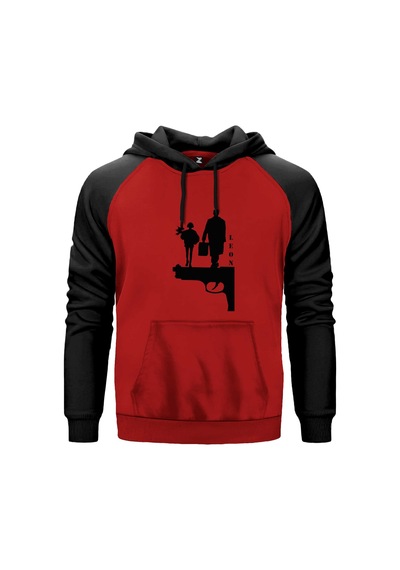 Leon Gun Silüet Gri Renk Reglan Kol Sweatshirt Kapşonlu