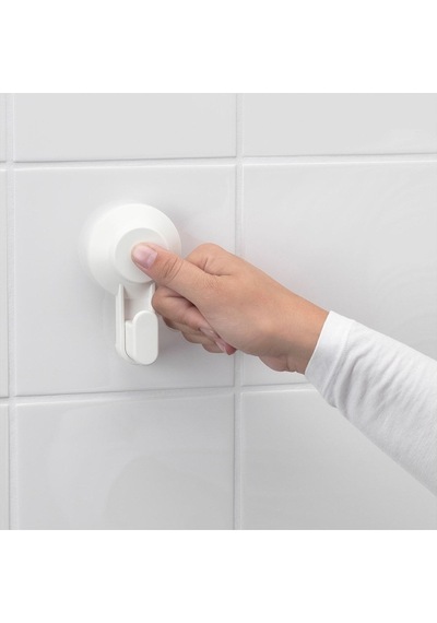 Vantuzlu Kanca Banyo Mutfak Askısı 2li Set Plastik Beyaz Cn Diğer