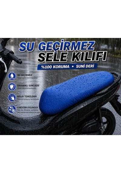 Motoran Maxima 150 Motosiklet Sele Kılıfı Su Geçirmez Sele Koruma Mavi