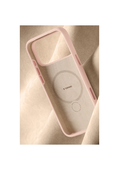 Torras Apple iPhone 17 Pro / 18 Pro Uyumlu O Stand Spin Silicone Serisi Magsafe Kılıf Pembe