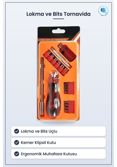 Tornavida Seti 18 Parça Lokma Ve Bits Uçlu Tamir Onarım Kiti Keme