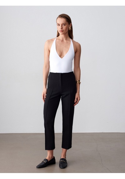 Dilvin 21175 Halter Yaka Bodysuit-beyaz